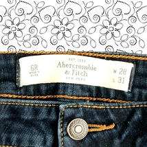 Abercrombie & Fitch Super Skinny Jeans Dark Blue Denim Pants 6R W28 L31 image 4