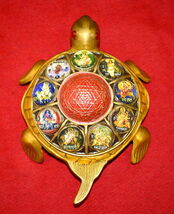 NavDurga Shree yantra on Tortoise / Kachap Shri yantra - $173.24 NavDurga Shree yantra on Tortoise / Kachap Shri yantra - $173.24