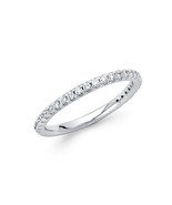 14K White or Yellow Gold Ladies Cubic Zirconia Wedding Band  - €241,49 EUR