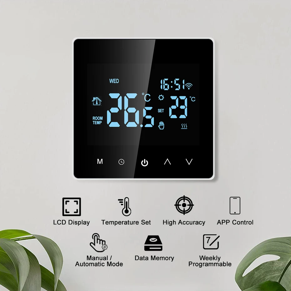 House Home Tuya Smart Wifi Thermostat Electric Floor Heating Water/Gas BAer LCD  - $26.00