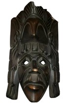 Beautiful hand carved wooden tribal native American mask bird beek &amp; long nose - $73.99