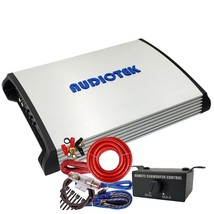 Audiotek AT-3500S 3500 Watts 2 Channel Stereo Car Amplifier + 4 Ga Amp K... - $169.99