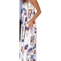 NWT Paper Heart Anthropologie Italian Floral Stamps Linen Blend Maxi Dre... - $73.26