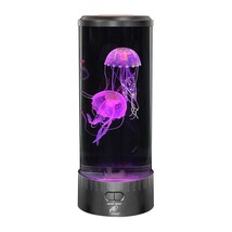 Led Jellyfish Lava Lamp Round With 18 Leds &amp; Vibrant Multi Color Changing Light  - £59.14 GBP