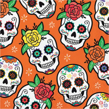 Dia De Muertos Day of the Dead Skulls 16 Ct Halloween Luncheon Napkins - £3.48 GBP