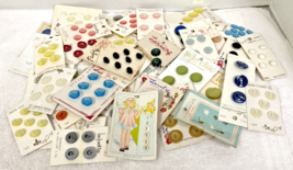 45 Vintage Button Cards Le Chic La Petite Lansing USA Japan Germany As S... - $26.24