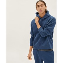 Everlane Mens The Track Hoodie Pullover Pockets Kingfisher Blue M - $48.19