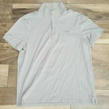 Calvin Klein Mens Polo Shirt Large Gray 100% Cotton Size Large Collared - £10.14 GBP