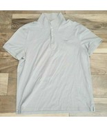 Calvin Klein Mens Polo Shirt Large Gray 100% Cotton Size Large Collared - £10.21 GBP