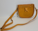 Fossil Yellow Suede Leather Drawstring Crossbody Belt Bag EUC - $54.44