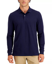 Club Room Men&#39;s Solid Stretch Polo Navy Blue-Size Large - £14.32 GBP