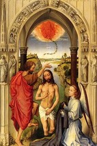 Baptism of Christ by Rogier Van der Weyden - Art Print - £17.19 GBP+