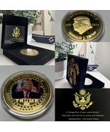 24k Gold Coin Donald Trump With Retirement Award - $45.73 CAD