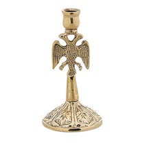3 3/4&quot;   Brass Candle Stick Holder Greek Orthodox Byzantine Eagle Design... - $231.33 MXN