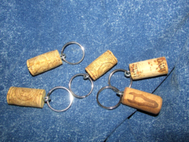 handmade WINE CORK with KEY RING 1.25 in. diameter PRICE EACH - $3.00
