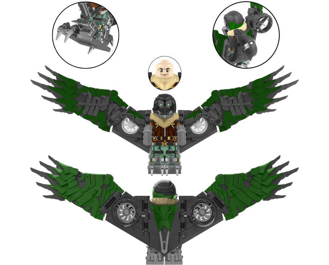 Marvel Legends Spider-Man: Action Figure Vulture 15,2 Cm Con Design Ispirato Al Film, Snodabile, Pezzo Build-A-Figure Incluso - 3