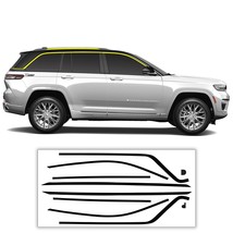 Fits 2021 - 2023 Jeep Grand Cherokee L Rear Sides Chrome Delete Vinyl Decal - £47.95 GBP