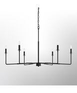 Joss &amp; Main Alysa 6-Light Candle Style Classic Chandelier – Matte Black,... - $381.65
