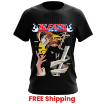 ANIME BLEACH ICHIGO KUROSAKI Black T-Shirt Unisex Short Sleeve All Sizes... - $548.83 MXN+