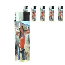 Texas Pin Up Girl D5 Lighters Set of 5 Electronic Refillable Butane  - £12.47 GBP