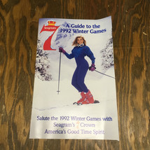 Vintage Seagram&#39;s 7 whiskey a guide to the 1992 winter games booklet mov... - £15.73 GBP