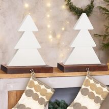 Beeveer Christmas Tree Stocking Holder Wooden Mantle Hanger White 9.8 Inch 2 Pc - $360.35 Beeveer Christmas Tree Stocking Holder Wooden Mantle Hanger White 9.8 Inch 2 Pc - $360.35 MXN
