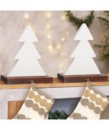 Beeveer Christmas Tree Stocking Holder Wooden Mantle Hanger White 9.8 In... - $360.35 MXN