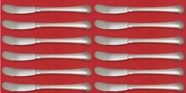 Chippendale by Towle Sterling Silver Butter Spreader FH Paddle Set 12 pi... - £466.64 GBP