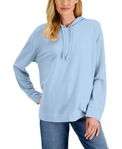 MSRP $40 Karen Scott Drapey Fit Hoodie Blue Size Medium (DEFECT) - £9.70 GBP