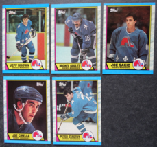 1989-90 Topps Quebec Nordiques Team Set of 5 Hockey Cards - £3.95 GBP