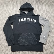Vtg Nike Air Jordan Hoodie Sweatshirt -  L Black Gray - Spelled Out &quot;23&quot;... - $19.79