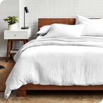 Oversized Queen, Sandwashed White Bare Home Sandwashed Duvet Cover: Premium 1800 - £41.55 GBP