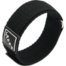 Watch Band Black Nylon Hook &amp; Loop Ironman Timex 19mm - £14.38 GBP