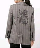 Zadig &amp; Voltaire Verdun Blazer Car Plaid Brown Jacket  $474, Sz 42, Defects - $1,190.80 MXN