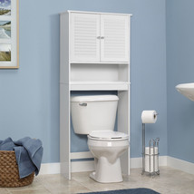 Bathroom Space Saver Over The Toilet Shelved Storage Cabinet Organizer W... - £155.54 GBP