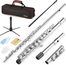 Efl-1 Eastar C Flutes Closed Hole 16 Keys Beginner Kids Student Flute, Nickel - £71.49 GBP