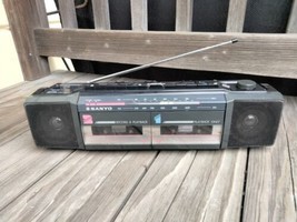 Vintage Rare SANYO 80s MS450 AM FM Stereo Radio Cassette Recorder Boombox - £43.24 GBP