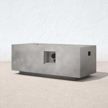 Modern Gray Concrete Propane Outdoor Low-Profile Fire Pit Table - $7,132.79 MXN