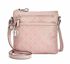 Giani Bernini Deep Rose Embossed Logo Crossbody Handbag NEW - £46.27 GBP
