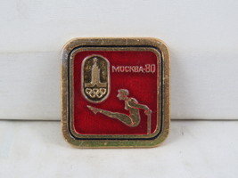 Vintage Summer Olympic Pin - Gymnastics Moscow 1980 - Stamped Pin - $275.55 MXN