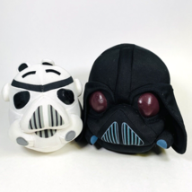 Angry Birds Star Wars Darth Vader &amp; Stormtrooper 5” Plush Pig Stuffed Animal Toy - £12.75 GBP