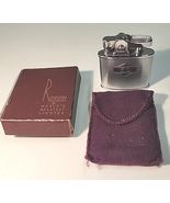 Vtg Ronson Standard Lighter ChromeArt Deco Sleeve, Box   USA Nice - $58.41