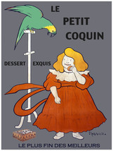 18x24&quot;Decoration CANVAS.Interior room design.Petit Coquin.Parrot.French.... - $58.41