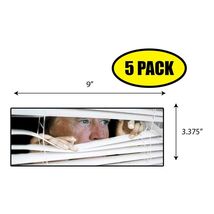 5 PACK 3.37&quot;x 9&quot; BIDEN THROUGH BLINDS Sticker Decal Gift MAGA Trump BS0243 - $11.39 CAD