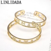 3Pcs Fashion CZ Micro Pave Open Cuff Bracelet, Cubic Zirconia Gold Color bracele - $52.67