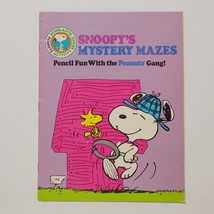 Snoopy Mystery Mazes Activity Book Word Puzzles Peanuts Vintage 80s - $9.88