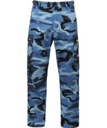 TRU-SPEC MILITARY BDU Woodland Blue SKY ICE URBAN Camouflage Pants ADULT XL - $48.14 CAD