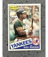 1985 O-Pee-Chee Rickey Henderson #115 1st Yankees Card - 90% Rarer Than ... - $358.13 MXN