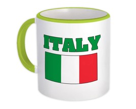 Italy : Gift Mug Flag Chest Italian Country Expat Patriotic Flags Travel Souveni - £12.68 GBP