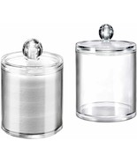 2 Pack of 22 Oz Holder Dispenser, Clear Plastic Apothecary Cotton Swab B... - £13.47 GBP